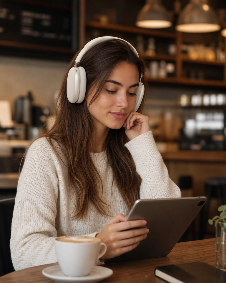Auriculares inalámbricos Bluetooth AirMax blancos